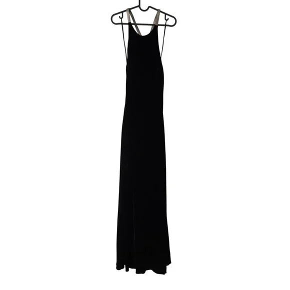 princess polly baby blue dress Ralph Lauren Gold Embellished Backless Gown main image 1